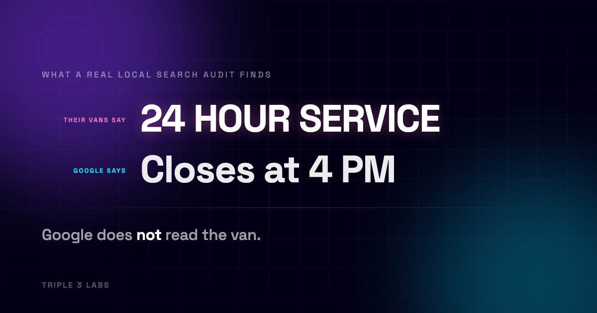 Your Vans Say "24 Hour Service." Google Says You Close at 4.