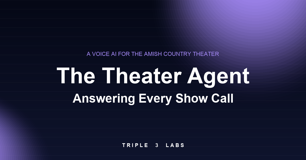 The Theater Agent: Building a Voice AI for the Box Office