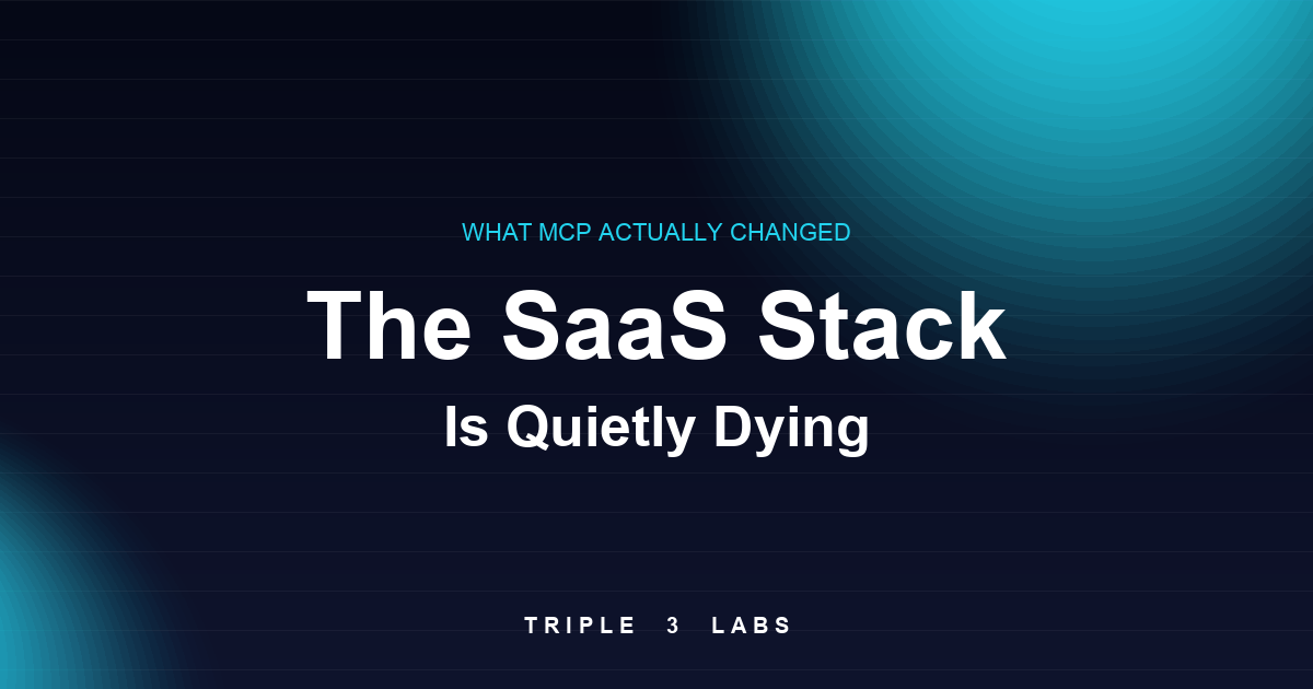 The SaaS Stack Is Quietly Dying. Nobody Sent a Memo.